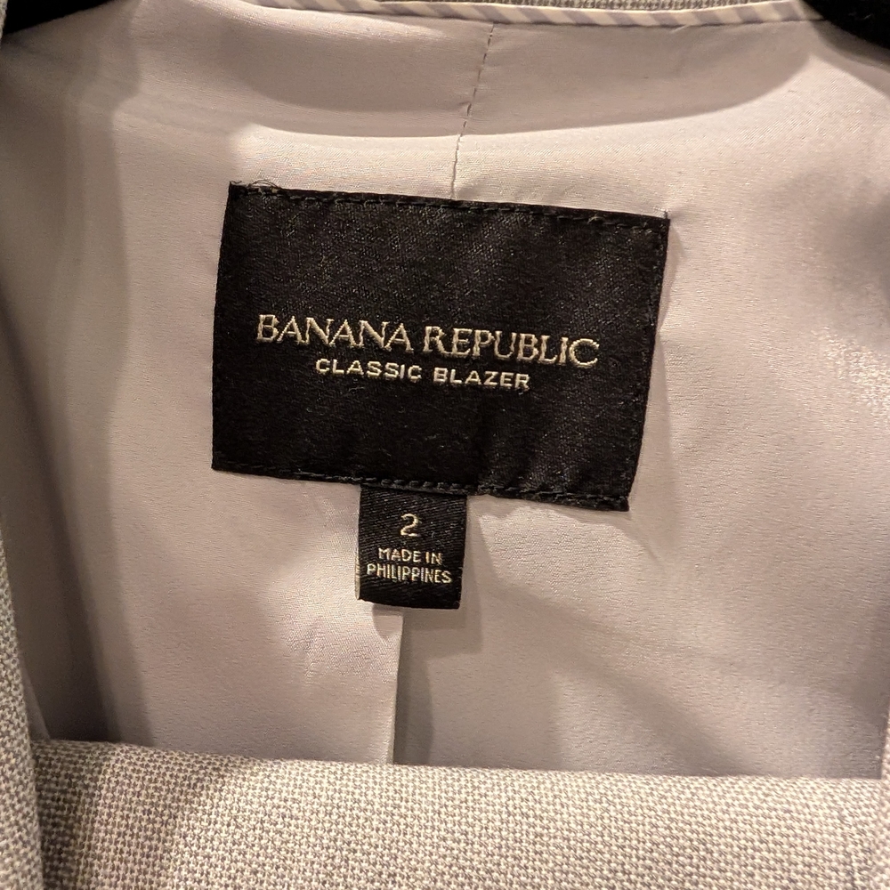 Banana Republic Textured Light Gray Suit - Blazer & Pants - Picture 2 of 8